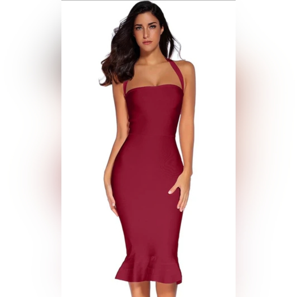 Burgundy Bodycon Dress